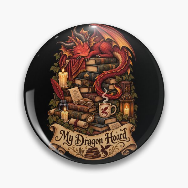 Item preview, My Dragon Hoard – Cozy Book Dragon Dark Academia designed and sold by LuxeBuzz.
