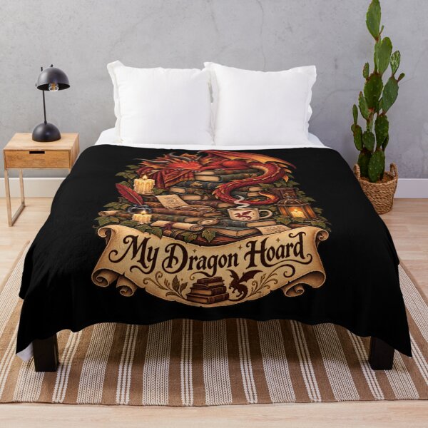 Item preview, My Dragon Hoard – Cozy Book Dragon Dark Academia designed and sold by LuxeBuzz.