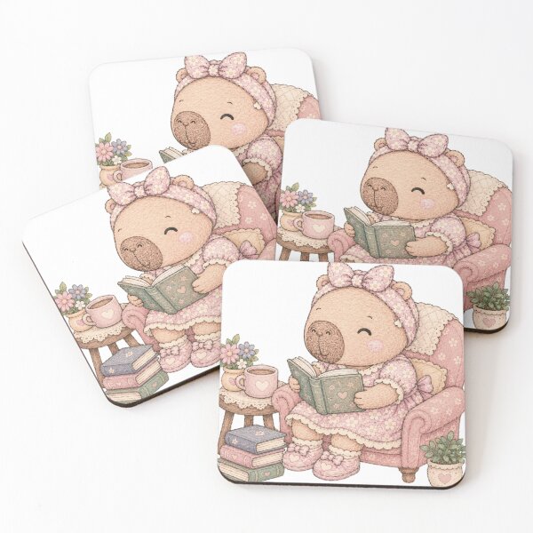 Item preview, Cozy Capybara Reading a Book – Cute Book Lover Animal designed and sold by sdartproject.