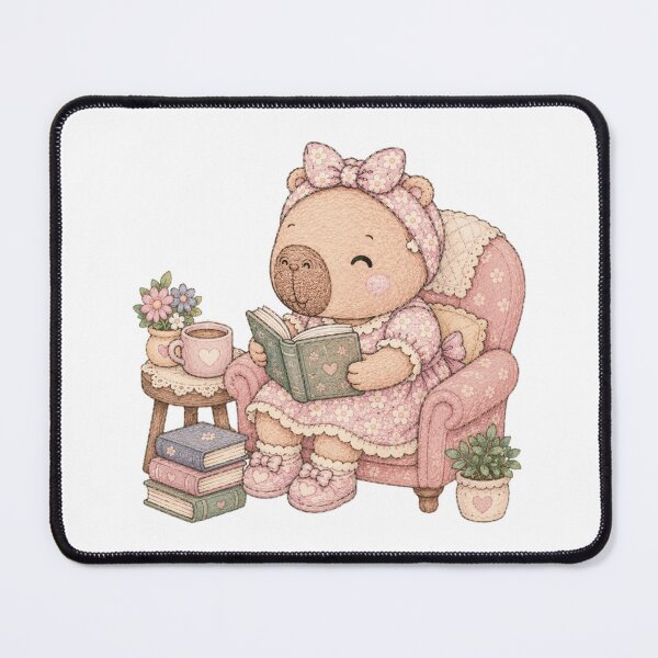 Item preview, Cozy Capybara Reading a Book – Cute Book Lover Animal designed and sold by sdartproject.