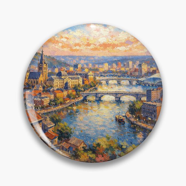 Item preview, A painting of Liège, Belgium – A Beautiful City in Europe. designed and sold by GalleryKauffeld.