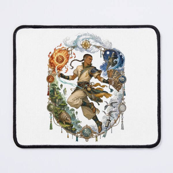 Item preview, Elemental Arrow Monk Four Elements Vintage Filigree Art designed and sold by lamiarte.