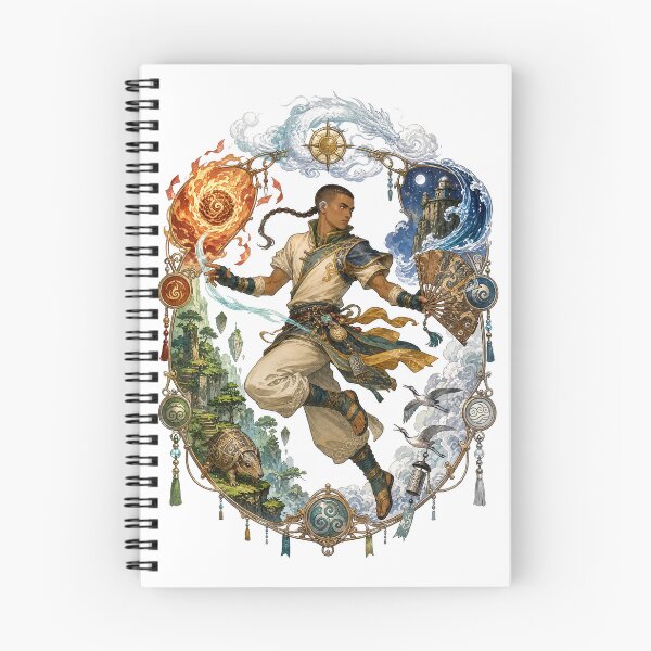 Item preview, Elemental Arrow Monk Four Elements Vintage Filigree Art designed and sold by lamiarte.