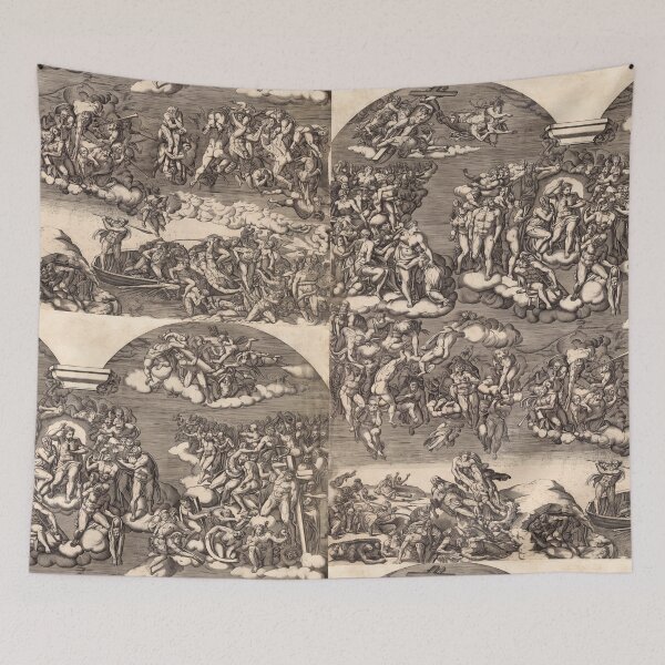 Item preview, The Last Judgment Renaissance Engraving designed and sold by artofuniverse.