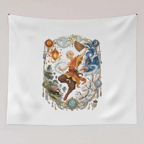 Item preview, Elemental Arrow Monk Four Elements Vintage Filigree Art designed and sold by lamiarte.