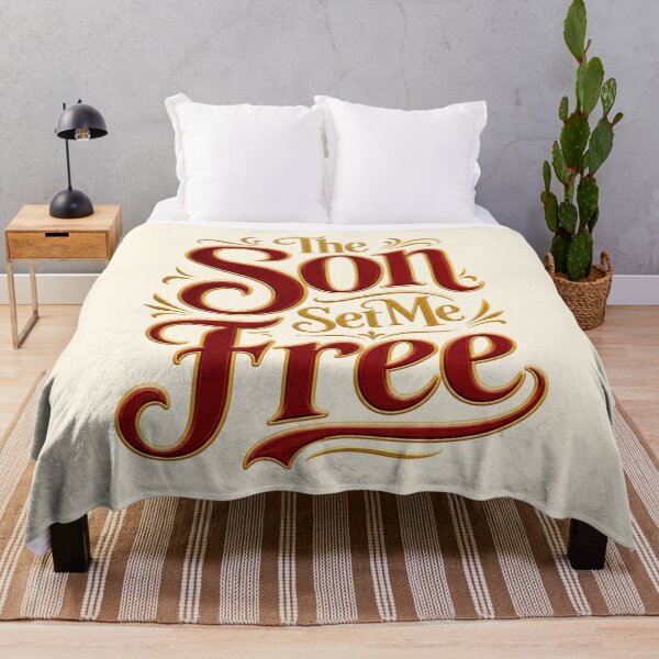 Item preview, The Son Set Me Free Christian Shirt Design designed and sold by Rosie's Wildflower Boutique.