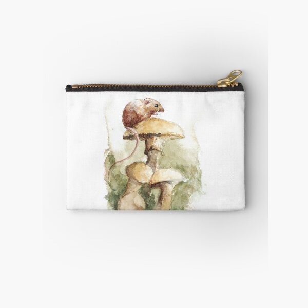 Item preview, Cute Forest Mouse Mushroom Cottagecore Watercolor Art designed and sold by OnHeathAndMoor.