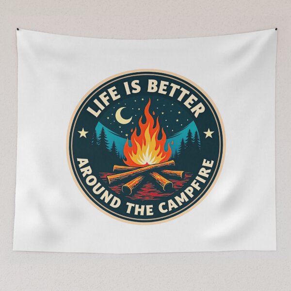 Item preview, Life Is Better Around The Campfire Vintage Design designed and sold by GabeMountainArt.