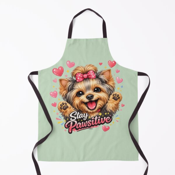 Item preview, Stay Pawsitive – Cheerful Yorkie Dog Design designed and sold by Yorkie Magic Studio .