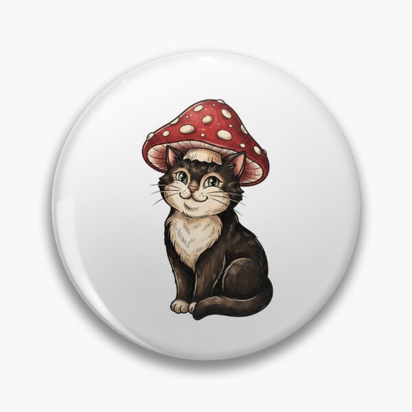 Item preview,  Vintage Cat with Red Mushroom  designed and sold by SOUFIANE1991.