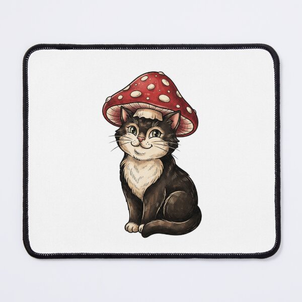 Item preview, Vintage Cat with Red Mushroom designed and sold by SOUFIANE1991.