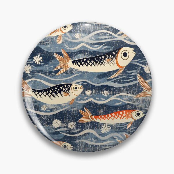 Item preview, Funny Fishing Retro Sea & Fish Pattern designed and sold by SecretDicer.