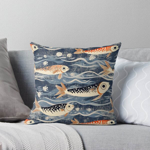 Item preview, Funny Fishing Retro Sea & Fish Pattern designed and sold by SecretDicer.