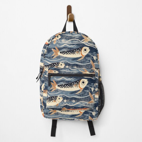 Item preview, Funny Fishing Retro Sea & Fish Pattern designed and sold by SecretDicer.
