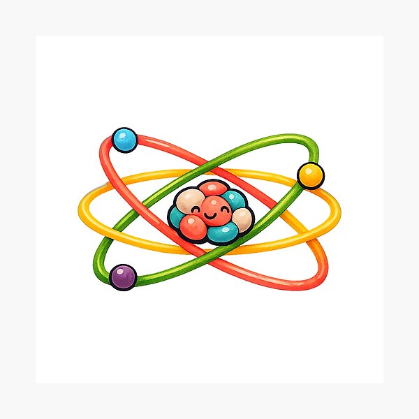 Artikelvorschau, Das lächelnde Bohrsche Atommodell für Physikbegeisterte entworfen und verkauft von eignvalue.