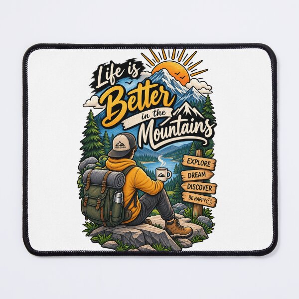 Item preview, Life Is Better in the Mountains | Hiking Adventure T-Shirt designed and sold by ✨ Daily Vibe Studio ✨.