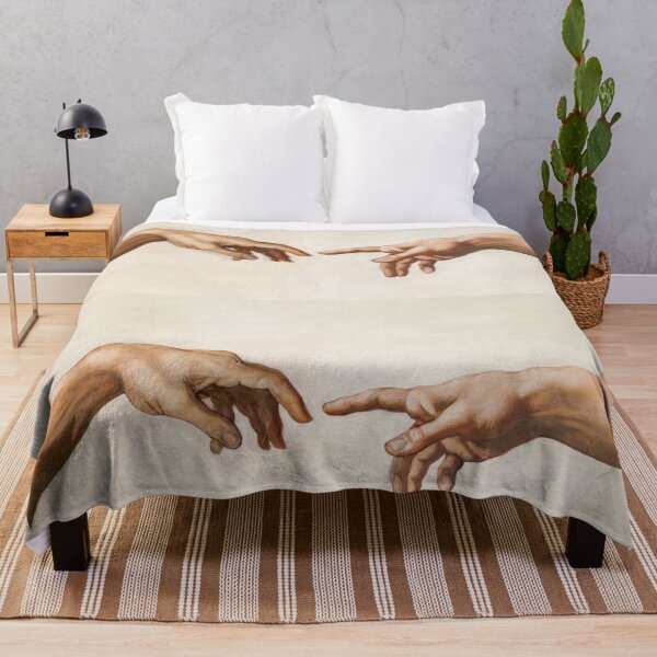 Item preview, The Creation of Adam Reaching Hands designed and sold by artofuniverse.