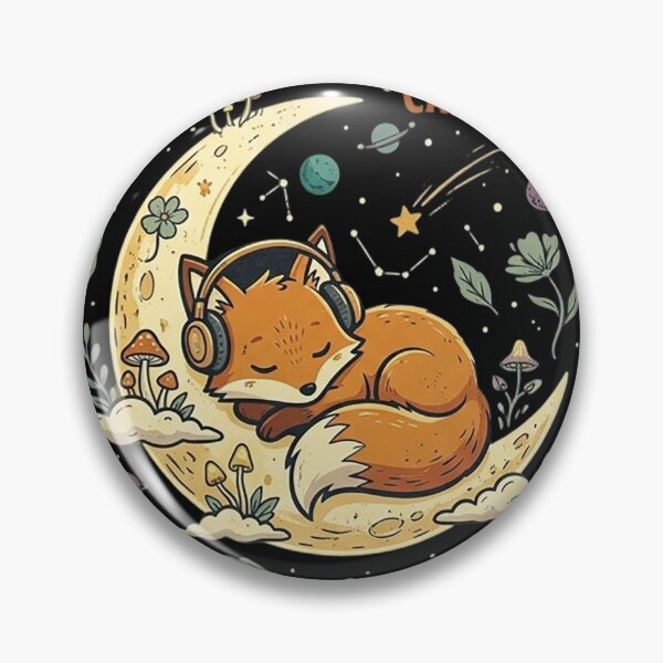 Item preview, The Universe Called – Dreamy Fox on Moon Artwork designed and sold by Dogandesighn.
