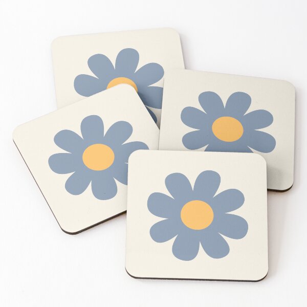Item preview, Flower Blossom in Faded Denim Blue designed and sold by GemsAnatomy.