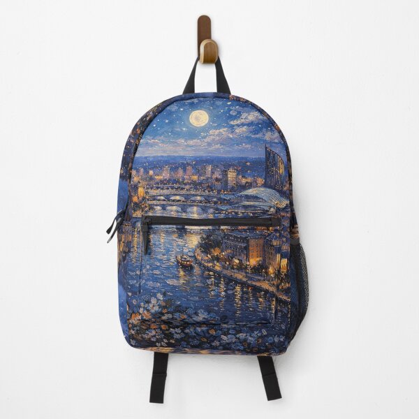 Item preview, A painting of Liège by night, Belgium – A Beautiful City in Europe. designed and sold by GalleryKauffeld.