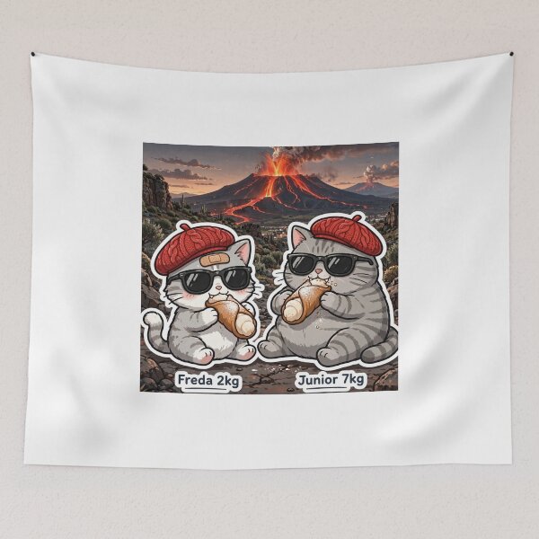 Item preview, Mount Etna Adventure - Freda and Junior Sicily Cannoli Cats designed and sold by MAISON SYLVIE.