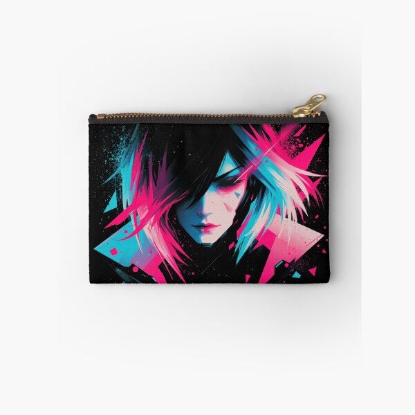 Item preview, Cyberpunk anime girl with neon hair designed and sold by folskullyz.