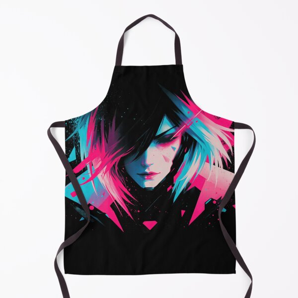 Item preview, Cyberpunk anime girl with neon hair designed and sold by folskullyz.