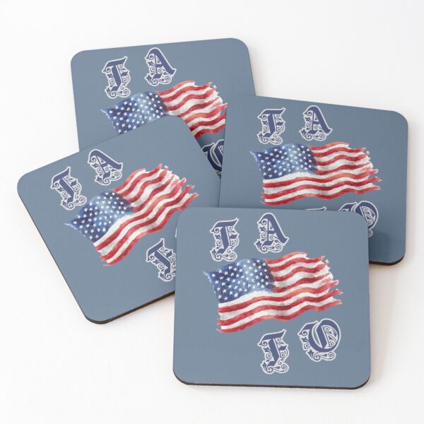Item preview, Vintage American Flag "FA FO" Monogram - Patriotic Watercolor Design designed and sold by PoppaBear71.