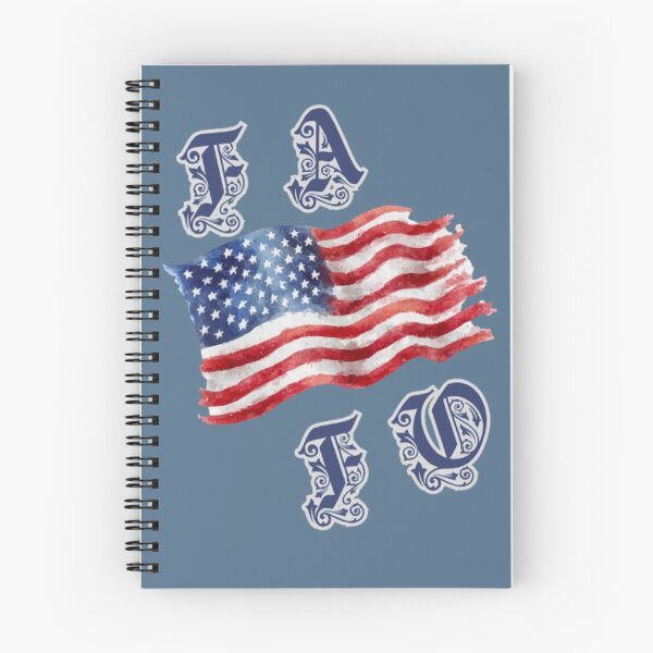 Item preview, Vintage American Flag "FA FO" Monogram - Patriotic Watercolor Design designed and sold by PoppaBear71.