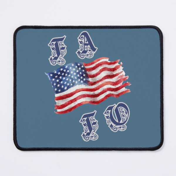 Item preview, Vintage American Flag "FA FO" Monogram - Patriotic Watercolor Design designed and sold by PoppaBear71.