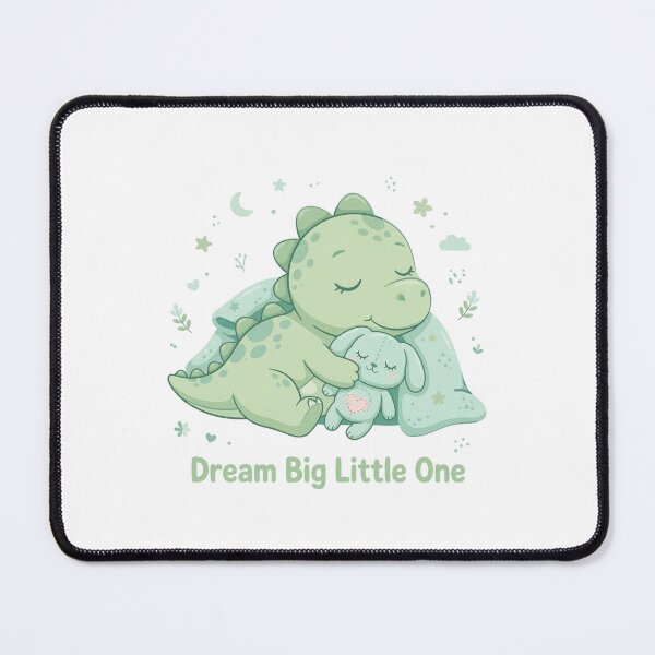 Item preview, Dream Big Little One - Cute Sleeping Dinosaur Baby Nursery Art designed and sold by Softlife by Harvir.