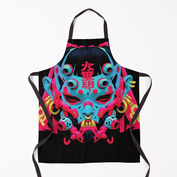 Item preview, Neon Japanese Oni Demon Mask designed and sold by folskullyz.