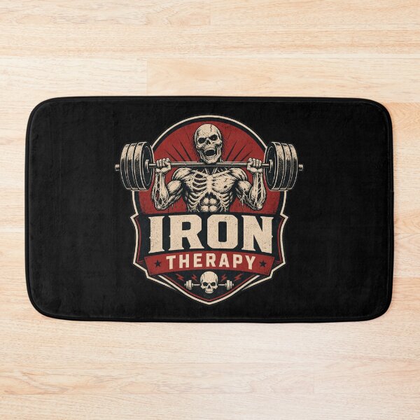 Item preview, Iron Therapy Zombie Skull - Vintage Gym Heavy Lifting Barbell designed and sold by Simon-art-land.