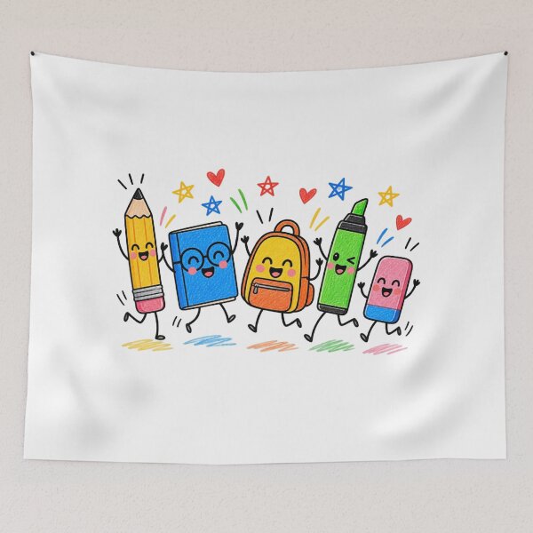 Item preview, Cute Back to School Supplies – Kawaii School Squad designed and sold by khadijaAchaki.