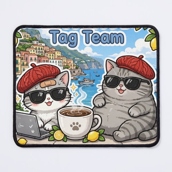 Item preview, Boss Mode Tag Team - Freda and Junior Amalfi Coast Italy designed and sold by MAISON SYLVIE.