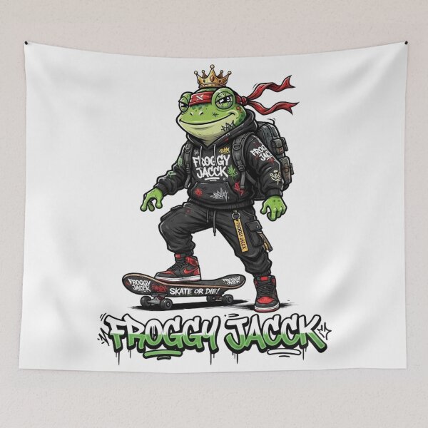 Item preview, Frog Street Art Skateboard designed and sold by FroggyJacck.