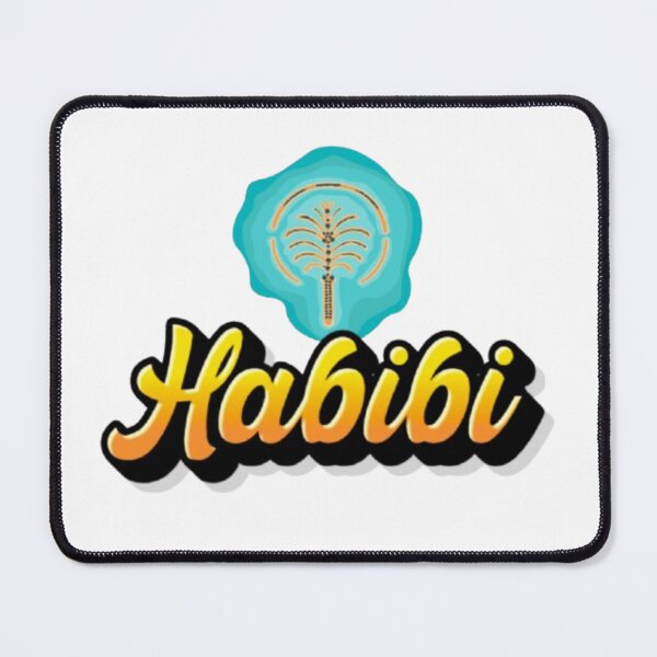 Item preview, Whimsical Slogan Habibi Dubai Island Vector Print designed and sold by Miheerala.