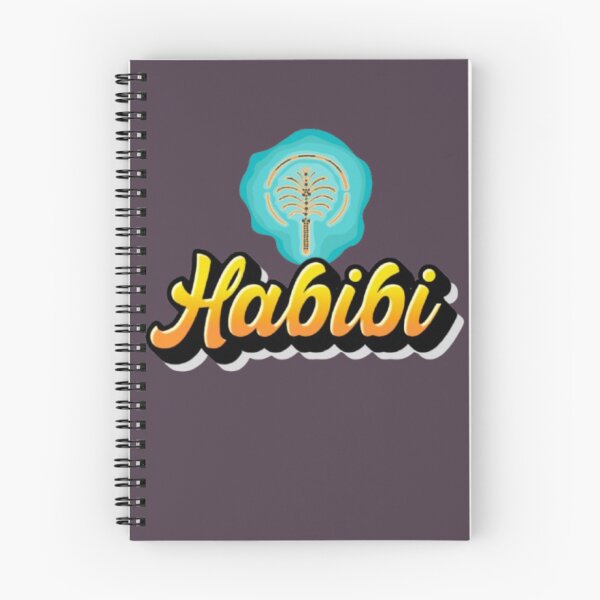 Item preview, Whimsical Slogan Habibi Dubai Island Vector Print designed and sold by Miheerala.