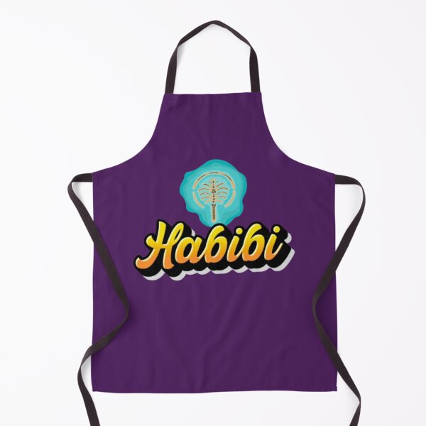 Item preview, Whimsical Slogan Habibi Dubai Island Vector Print designed and sold by Miheerala.