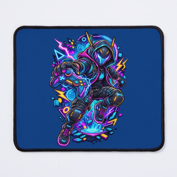 Item preview, Neon Cyberpunk Arcade Warrior designed and sold by PrintBreeze.