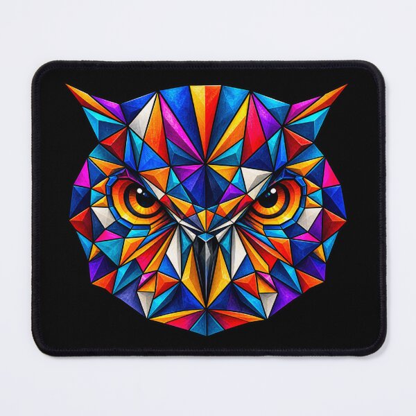 Item preview, Colorful Geometric Rainbow Owl – For Art and Nature Lovers designed and sold by Geometric Art..