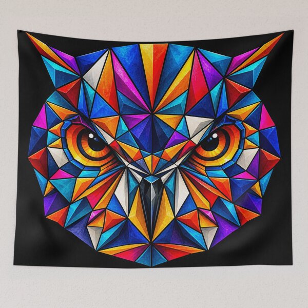 Item preview, Colorful Geometric Rainbow Owl – For Art and Nature Lovers designed and sold by Geometric Art..