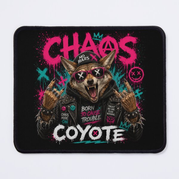 Item preview, Chaos Coyote – No Rules Street Art Design designed and sold by Dogandesighn.