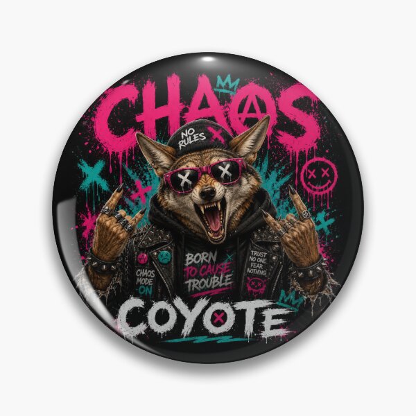 Item preview, Chaos Coyote – No Rules Street Art Design designed and sold by Dogandesighn.