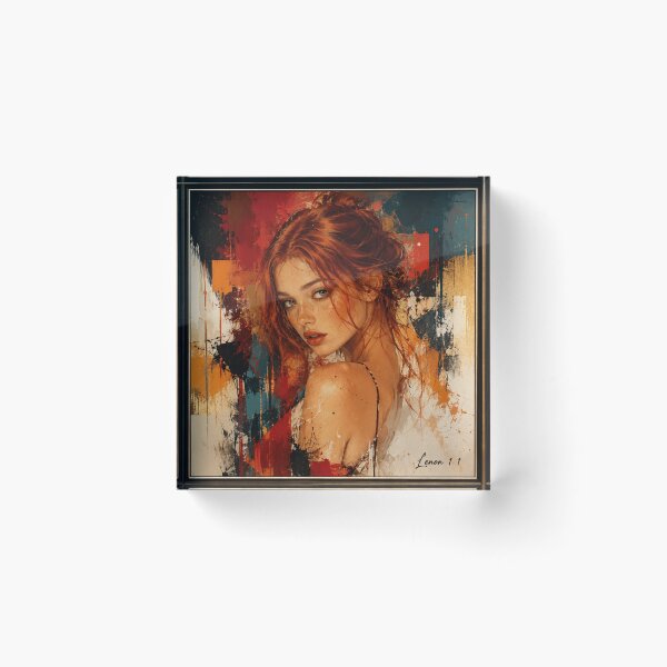 Item preview, Auburn Muse Abstract Portrait designed and sold by SHOCAMPOS DESIGNS .