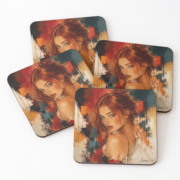 Item preview, Auburn Muse Abstract Portrait designed and sold by SHOCAMPOS DESIGNS .