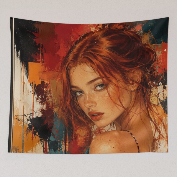 Item preview, Auburn Muse Abstract Portrait designed and sold by SHOCAMPOS DESIGNS .