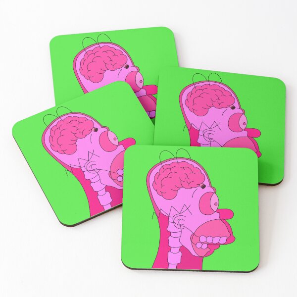 Item preview, Homer Simpson Head X-Ray Brain Art (pink) designed and sold by ZERO-MIND.