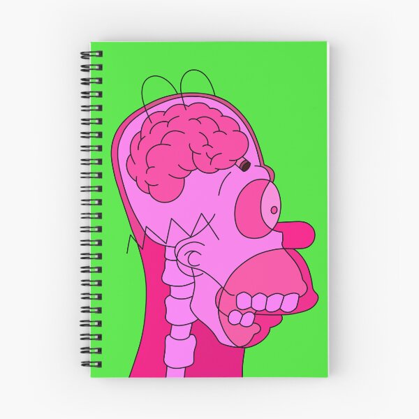 Item preview, Homer Simpson Head X-Ray Brain Art (pink) designed and sold by ZERO-MIND.