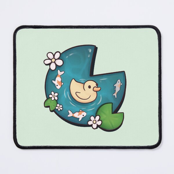Item preview, Cute Kawaii Duck Pond Illustration – Hand Drawn Duck, Koi Fish & Water Lily Art designed and sold by ZEsaa.
